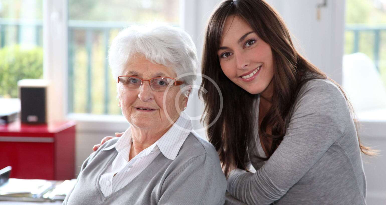 Young women with an elderly women